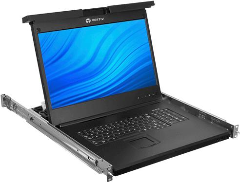 Vertiv Avocent Local Rack Access - KVM-Konsole mit KVM-Switch - 8 Anschlüsse - USB - 47cm (18.5") - Rack - einbaufähig - 1366 x 768 - 250 cd/m² - VGA - 1U (LRA185KMM8D-205)