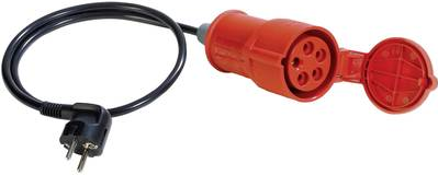 16 A CEE-Kupplung auf Schutzkontaktstecker Passend für Details VDE 0701/0702 (044122)