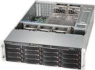Supermicro SC836 BE1C-R1K23B - Rack - einbaufähig - 3U - verbessertes, erweitertes ATX - SATA/SAS - Hot-Swap 1200 Watt - Schwarz