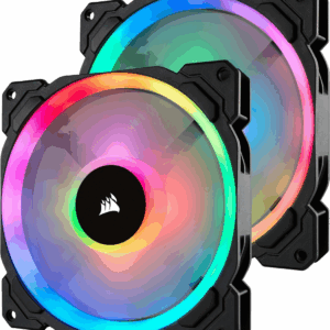 Corsair LL Series LL140 RGB Dual Light Loop - Gehäuselüfter - 140 mm - weiß, Blau, Gelb, Rot, grün, orange, violett (Packung mit 2)