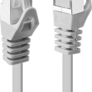 Lindy - Patch-Kabel - RJ-45 (M) bis RJ-45 (M) - 3,0m - Foiled Unshielded Twisted Pair (F/UTP) - CAT 5e - geformt, ohne Haken, verseilt - Grau (Packung mit 50) (48338)