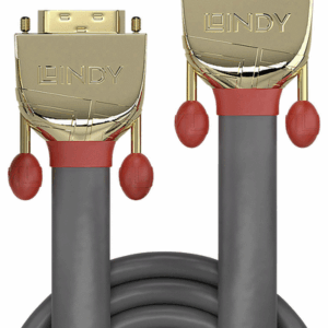 Lindy Gold - DVI-Kabel - Dual Link - DVI-D (M) bis DVI-D (M) - 20,0m - Daumenschrauben - Grau (36208)