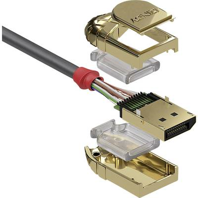 Lindy Gold - DisplayPort-Kabel - DisplayPort (M) bis DisplayPort (M) - DisplayPort 1,2 - 7,5m - 4K Unterstützung - Grau (36295)