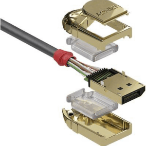 Lindy Gold - DisplayPort-Kabel - DisplayPort (M) bis DisplayPort (M) - DisplayPort 1,2 - 10,0m - 4K Unterstützung - Grau (36296)