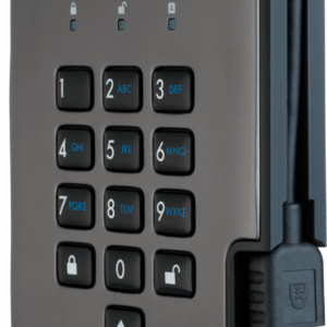 iStorage diskAshur PRO² - SSD - verschlüsselt - 2 TB - extern (tragbar) - USB 3.1 - FIPS 197, 256-bit SHA, 256-bit AES-XTS