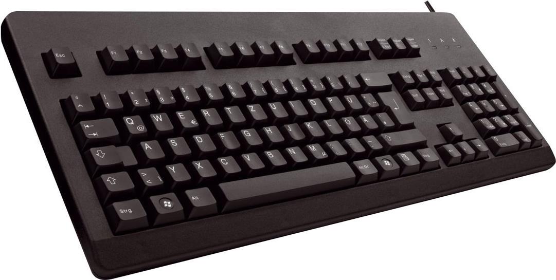 CHERRY G80-3000 - Tastatur - PS/2, USB - USA - Tastenschalter: CHERRY MX Brown - Schwarz (G80-3000LXCEU-2)