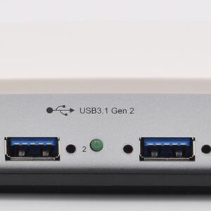 Exsys EX-1250V - Hub - 2 x USB 3.1 Gen 2 + 2 x USB-C - an Rack montierbar, an DIN-Schiene montierbar, wandmontierbar