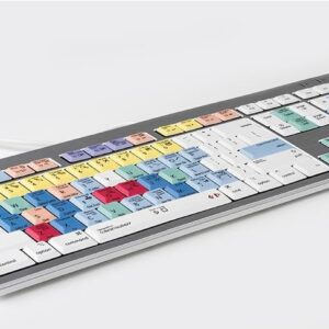 Logickeyboard ALBA Tastatur USB AŽERTY Französisch Silber (LKB-CBASE-CWMU-FR)