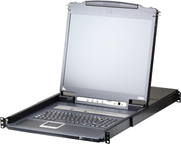ATEN Slideaway CL5708IM - KVM-Konsole mit KVM-Switch - 8 Anschlüsse - PS/2, USB - Französisch - 43,2 cm (17") - Rack - einbaufähig - 1280 x 1024 @ 75 Hz - 250 cd/m² - 1000:1 - 5 ms - 1U (CL5708iM F)