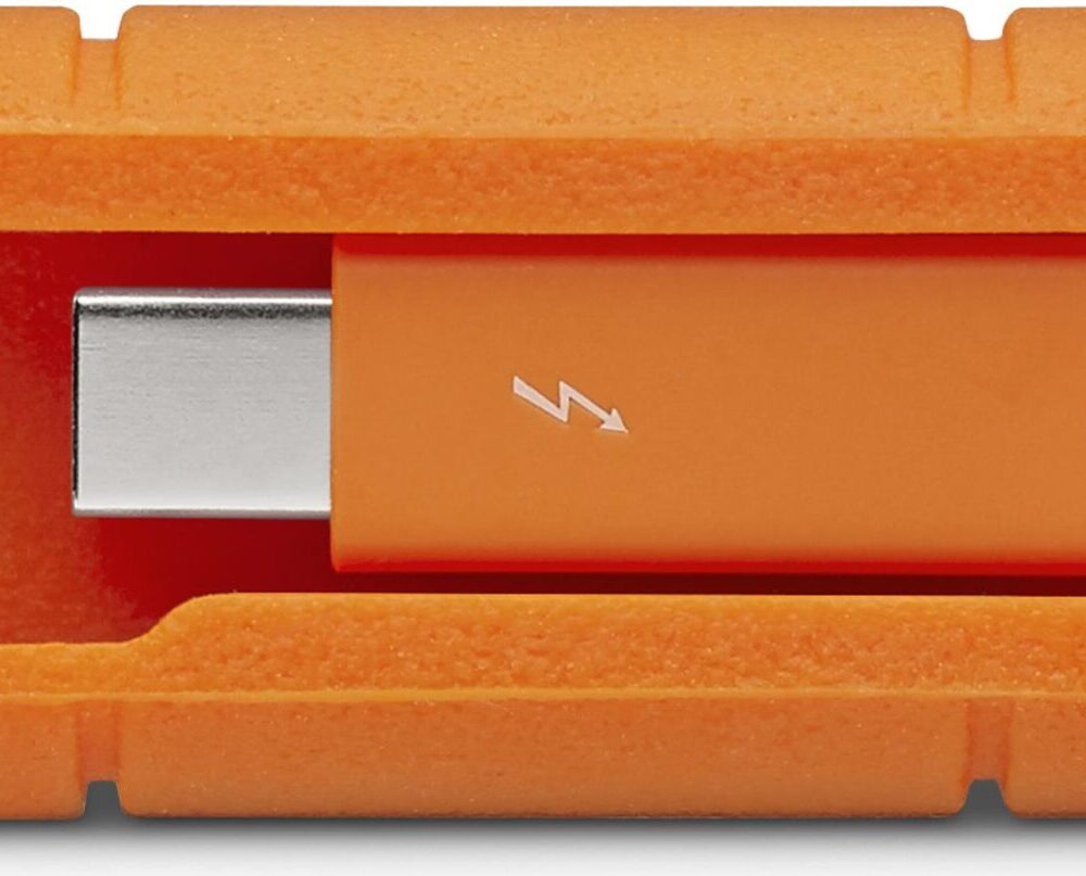 LaCie Rugged Secure STFR2000403 - Festplatte - verschlüsselt - 2 TB - extern (tragbar) - USB 3.1 Gen 1 / Thunderbolt 3 (USB-C Steckverbinder) - 256-Bit-AES - mit 2-jähriger Wartungsvertrag für Datenwiederherstellung
