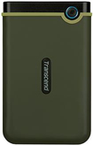 Transcend StoreJet 25M3 - Festplatte - 2TB - extern (tragbar) - 2.5" (6,4 cm) - USB 3,1 Gen 1 - 256-Bit-AES - Military Green (TS2TSJ25M3G)