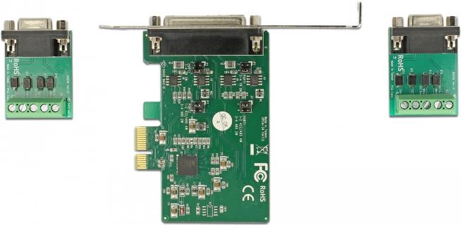 Delock PCI Express Card > 2 x Serial RS-422/485 - Serieller Adapter - PCIe 2.0 - RS-422/485