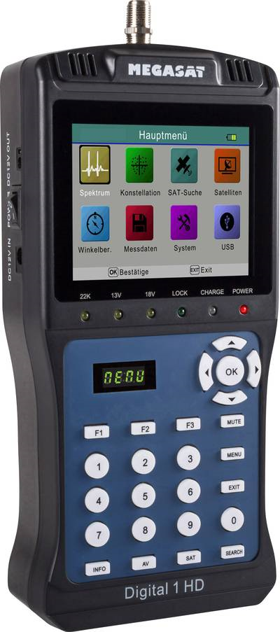 Megasat Digital 1 HD - Satellitensignal-Messgerät für Satellitenantenne (Digital 1 HD)