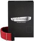 CableMod PRO Series ModMesh C-Series - Stromkabelkit - geformt - Rot (CM-PCSI-FKIT-NKR-R)