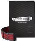 CableMod PRO Series ModMesh C-Series AXi, HXi & RM Cable Kit - Stromkabelkit - geformt - Rot, Kohle (CM-PCSI-FKIT-NKCR-R)