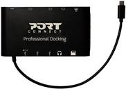 PORT connect TRAVEL 1X4K ++ - Dockingstation - USB-C - VGA, HDMI, Mini DP - 1GbE (901906)