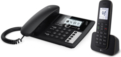 Telekom Sinus PA 207 Plus 1 - Analoges/DECT-Telefon - Drahtgebundenes & drahtloses Handgerät - Freisprecheinrichtung - 150 Eintragungen - Anrufer-Identifikation - Schwarz (40753987)