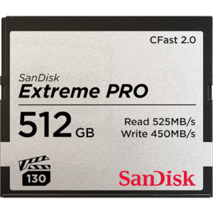 SanDisk Extreme Pro - Flash-Speicherkarte - 512GB - CFast 2,0 (SDCFSP-512G-G46D)
