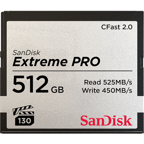 SanDisk Extreme Pro - Flash-Speicherkarte - 512GB - CFast 2,0 (SDCFSP-512G-G46D)
