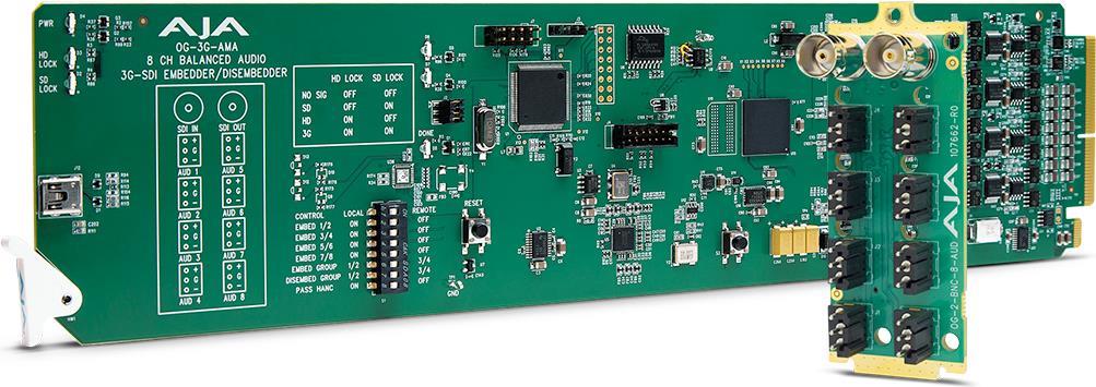 AJA OG-3G-AMA - SDI Embedder/De-Embedder - Grün - 2048 x 1080 Pixel - 480i,576i,720p,1080i,1080p - 0 - 40 °C - -40 - 60 °C (OG-3G-AMA)
