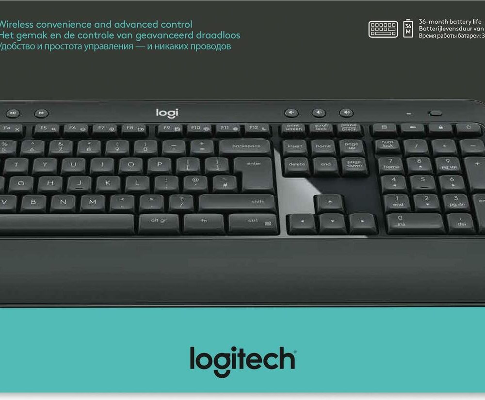 Logitech MK540 Advanced - Tastatur-und-Maus-Set - kabellos - 2.4 GHz - Belgien