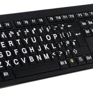 Logickeyboard LargePrint Tastatur USB AŽERTY Französisch Schwarz (LKB-LPWB-BJPU-FR)
