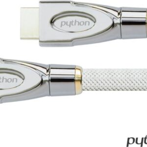Anschlusskabel High-Speed-HDMI® mit Ethernet 4K2K / UHD, AKTIV, 24K vergoldete Kontakte, OFC, Nylongeflecht weiß, 20m, PYTHON® Series (GC-M0168)