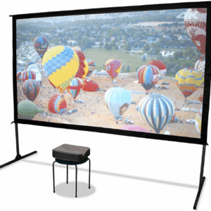 Elite Screens Yard Master 2 Series OMS100H2-DUAL - Projektionsschirm mit Beinen - 254 cm (100" ) - 16:9 - Wraith Veil Dual - Black Trim, silber Rahmen (OMS100H2-DUAL)