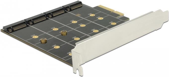 DeLOCK - Speichercontroller (RAID) - 4 Sender/Kanal - M.2 Card - 6 GBps - RAID 0, 1, 10 - PCIe x4
