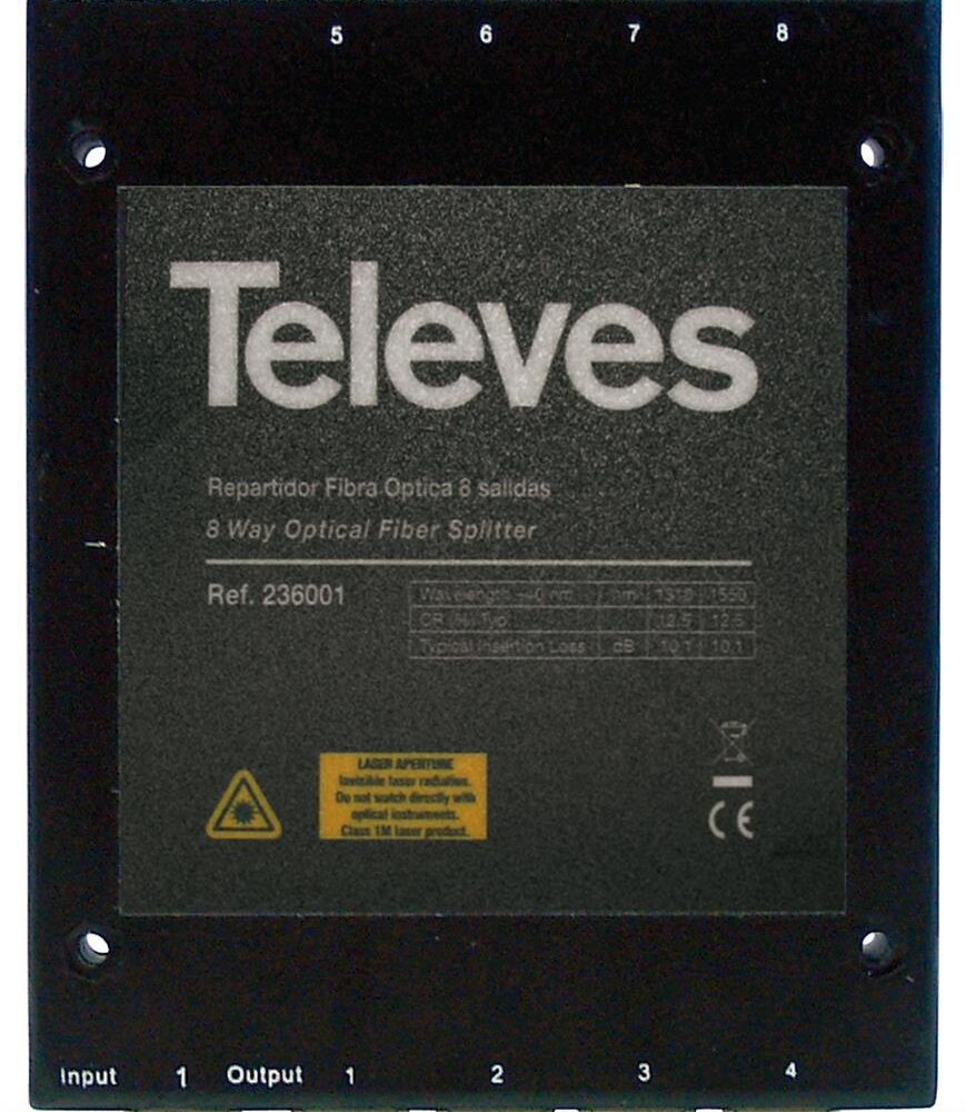 Televes OVT8N Kabelsplitter Schwarz Kabelspalter oder -kombinator (OVT8N)