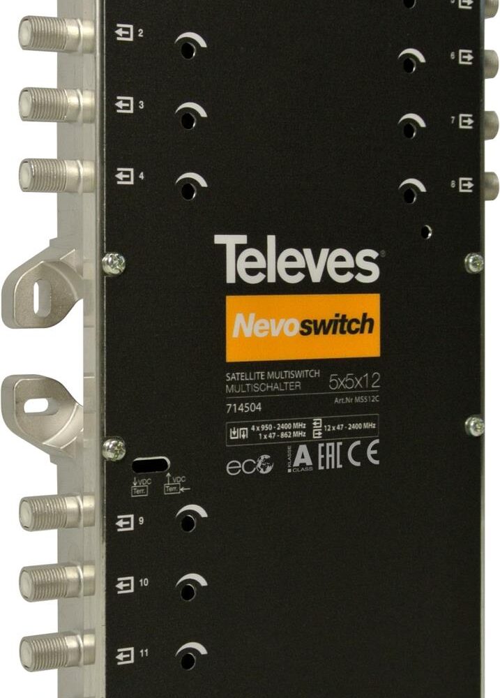 Televes MS512C Satblock-Verteilung 5 Eingänge 12 Ausgänge (714504)