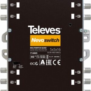 Televes 714405 Satblock-Verteilung 5 Eingänge 16 Ausgänge (MS516NCQ)