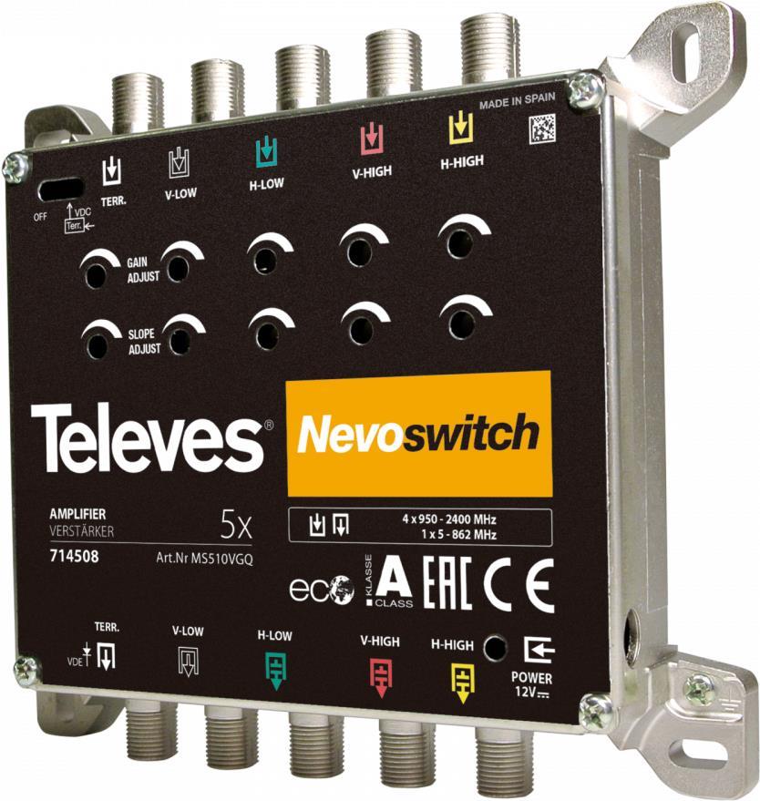 Televes 714508 Satblock-Verteilung 5 Eingänge 5 Ausgänge (714508)