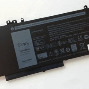 Dell - Laptop-Batterie (gleichwertig mit: Dell 6MT4T, Dell 0HK6DV, Dell 0TXF9M) - Lithium-Ionen - 4 Zellen - 62 Wh - Schwarz - für Latitude E5270, E5470 (HK6DV)