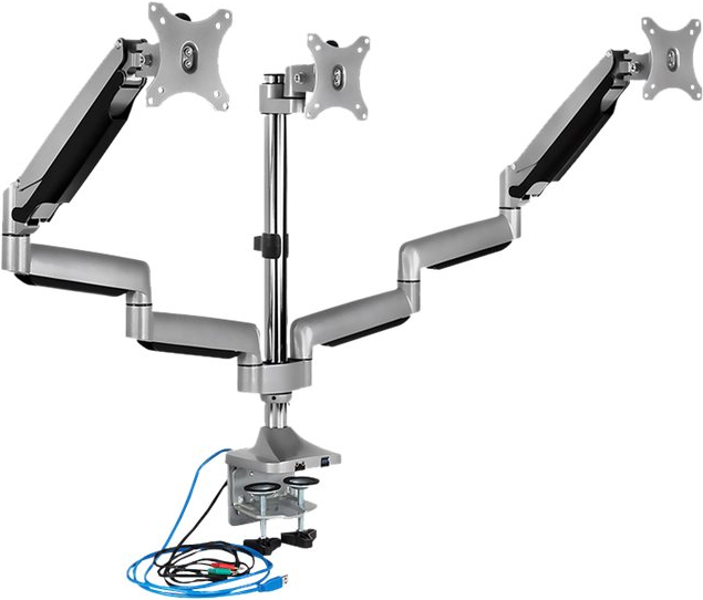 RaidSonic IB-MS505-TI Flachbildschirm-Tischhalterung 81,3 cm (32" ) Klemme Schwarz - Silber (IB-MS505-TI)