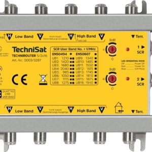 TechniSat TechniRouter 5/2x16 - Multischalter für Satellitensignal - Silber, Gelb