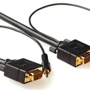 ACT 10m VGA + 3.5mm 10m VGA (D-Sub) + 3.5 mm (1/8") VGA (D-Sub) + 3.5 mm (1/8") Schwarz HDMI-Kabel (AK4994)