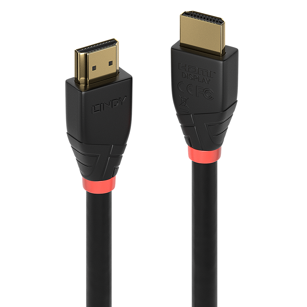 Lindy - HDMI-Kabel - HDMI (M) bis HDMI (M) - 15 m - abgeschirmt - Schwarz - rund, 4K Unterstützung, aktiv