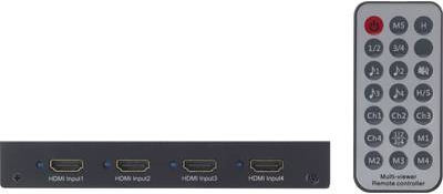 SpeaKa Professional SP-HDS-QMV100 - Video/Audio-Schalter - 4 x HDMI - Desktop