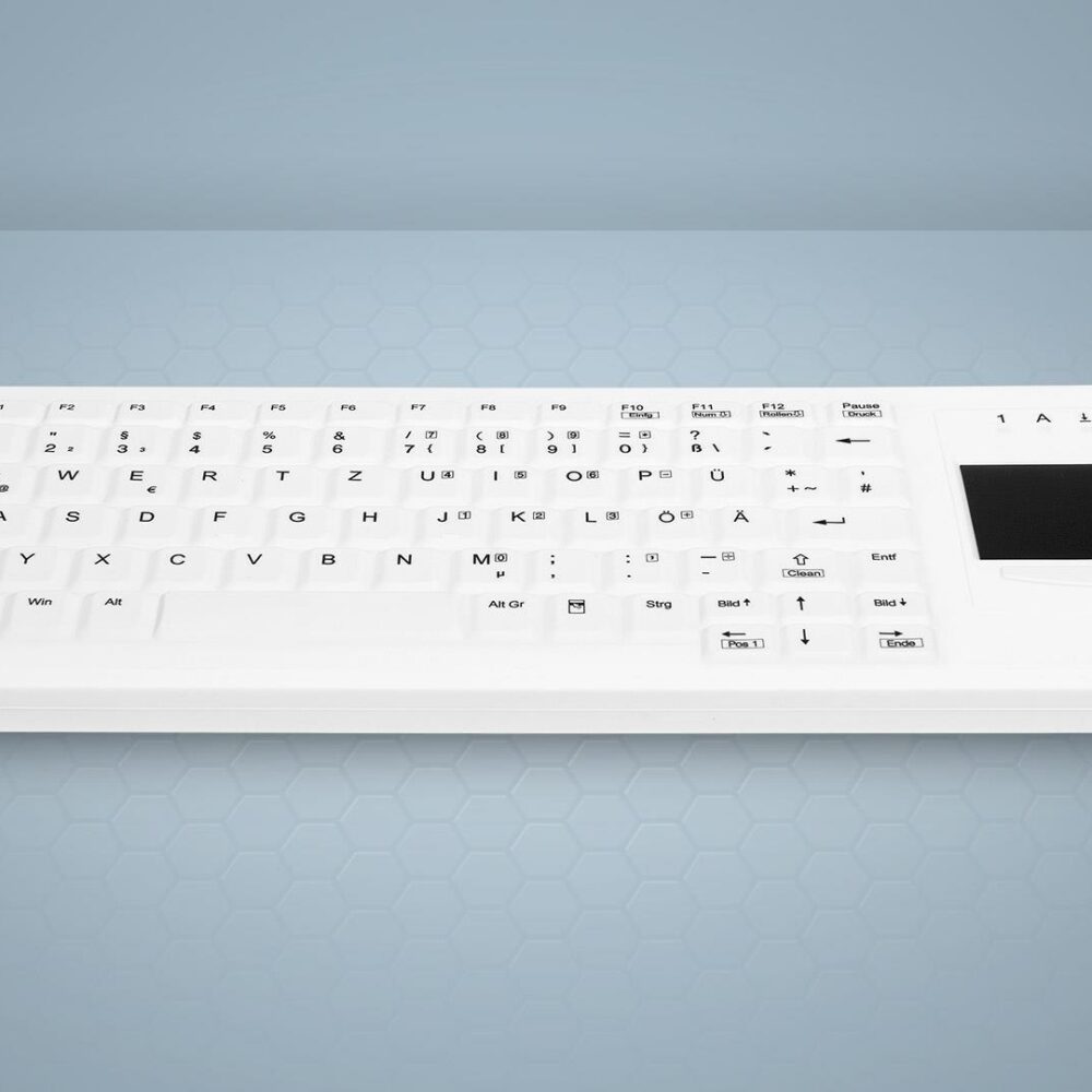 Active Key AK-C4400 - Tastatur - mit Touchpad - kabellos - RF - Deutsch - weiß (AK-C-4400F-GFUS-W/GE)