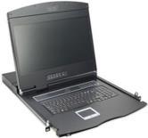 Digitus Professional DS-72211-3GE - KVM-Konsole mit KVM-Switch - 16 Anschlüsse - Deutsch - 48,3 cm (19") - Rack - einbaufähig - 1366 x 768 @ 60 Hz - 1000:1 - Schwarz, RAL 9005 - 1U (DS-72211-3GE)