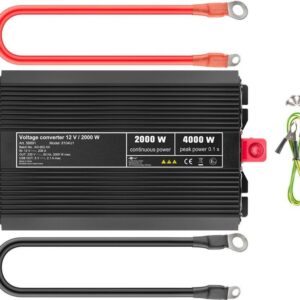 Goobay Spannungswandler 2000 W - wandelt 12 V DC in 230 V AC um (58891)