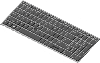 HP - Ersatztastatur Notebook - hinterleuchtet - Französisch - Frankreich - für EliteBook 755 G5 (L14366-051)