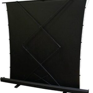 Elite Screens ezCinema Tab-Tension Series - Projektionsschirm mit Bodenständer - bodenstehend - 203 cm (80") - 16:9 - Matte White, MaxWhite 2 - Schwarz