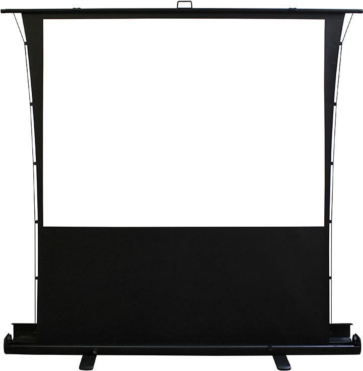 Elite Screens ezCinema Tab-Tension Series - Projektionsschirm mit Bodenständer - bodenstehend - 234 cm (92") - 16:9 - Matte White, MaxWhite 2 - Schwarz