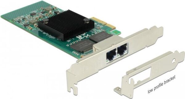 DeLock PCI Express Card > 2 x Gigabit LAN - Netzwerkadapter - PCIe 2.1 x4 Low-Profile - Gigabit Ethernet x 2