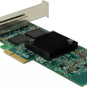Delock PCI Express Card > 4 x Gigabit LAN - Netzwerkadapter - PCIe 2,1 x4 Low-Profile - Gigabit Ethernet x 4 (89946)