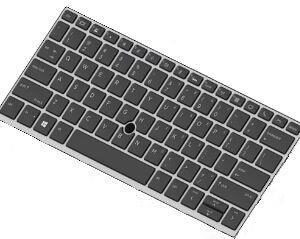 HP - Ersatztastatur Notebook - mit Zeigestock - hinterleuchtet - Europa - für EliteBook 735 G5, 735 G6, 830 G5, 830 G6 (L13697-B31)