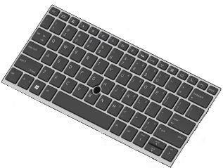 HP - Ersatztastatur Notebook - mit Zeigestock - hinterleuchtet - Europa - für EliteBook 735 G5, 735 G6, 830 G5, 830 G6 (L13697-B31)