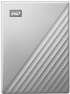 WD My Passport Ultra WDBC3C0020BSL - Festplatte - verschlüsselt - 2TB - extern (tragbar) - USB3.0 (USB-C Steckverbinder) - 256-Bit-AES - Silber (WDBC3C0020BSL-WESN)